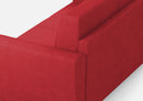 Divano Angolare 6 Posti 288x228x85 cm Yasel in Tessuto Rosso