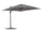 Ombrello a Braccio da Giardino 8 Stecche 300x300x235h cm Telo in Poliestere Siviglia Antracite e Grigio