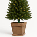 Base Albero di Natale a Vaso 30x30x35 cm con Attacco Universale Marrone      