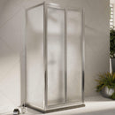 Box Doccia 3 lati 2 Ante Battenti in Cristallo Opaco 4-6mm H198 Fosterberg Maribo Trio Varie Misure