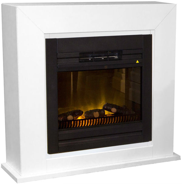 Cheminée Electrique Sol Effet Flamme 1800W Ruby Fires Adra Lucius Blanc sconto