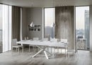 Tavolo Allungabile 180-284x90x77 cm Volantis Premium Bianco Frassino Telaio Bianco 
