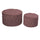Lot de 2 Poufs de Rangement Ø50 cm et Ø70 cm en Tissu Velours Rose