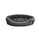 Cuccia Imbottita per Cani e Gatti in Poliestere Coccole Grigio Scuro