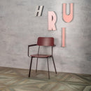 Set 4 Sedie 61x51,5xH82 cm in Legno Laccato Woody Capotavola Prugna