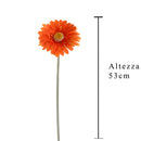 Set 12 Fiori Artificiali di Gerbera Altezza 53 cm Arancio