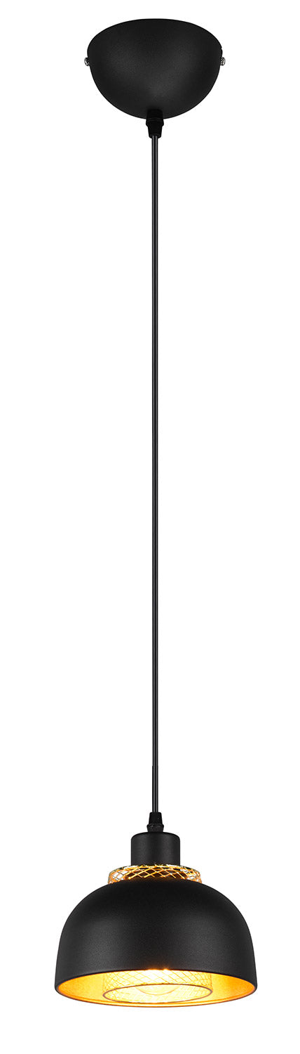 Lampada a Sospensione da Interno Attacco E27 in Metallo Nero Opaco acquista