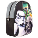 Zaino Zainetto Asilo Star Wars 3d Effetto Rilievo Nuova Edizione Grigio e Nero