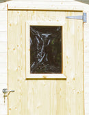 Casette Box da Giardino in Legno Porta Utensili 198x198x228 cm con Porta e Finestra Ecla Regis Noce