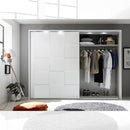 Armadio Ottica 220x64x210 cm 2 ante scorrevoli bianco