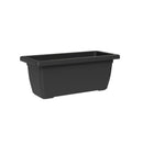 Vaso Rettangolare a Cassettone Outdoor Tera Tikal Ash 52x30 cm in Plastica Antracite 