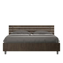 Letto Matrimoniale con Alzata Comoda Testata Dritta a Doghe Ankel Noce Varie Misure