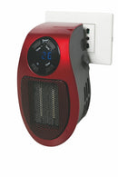 Stufa Stufetta da Parete 500W con Telecomando Display LCD Kooper Pluggy Rosso