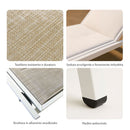 Lettino Prendisole da Giardino Reclinabile Tenerife 188x63,5x73/30,5 cm in Alluminio e Textilene Bianco e Melange
