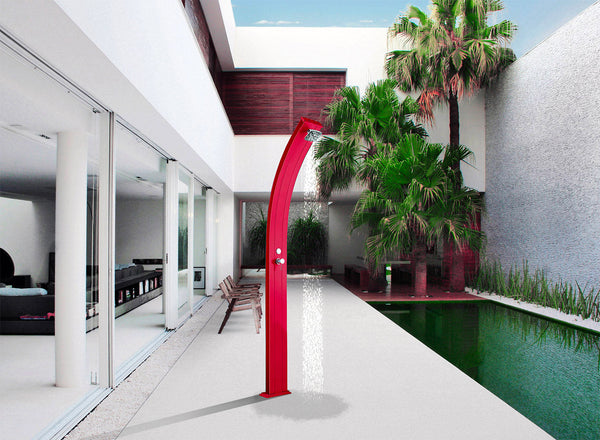 online Doccia Solare da Esterno Giardino 30L Miscelatore Arkema Spring Inox Paint