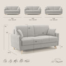 Divano Letto 3 Posti 200x94x97 cm in Tessuto Antracite