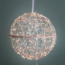 Cono Decorativo in Rattan con 35 Led H100 cm Champagne