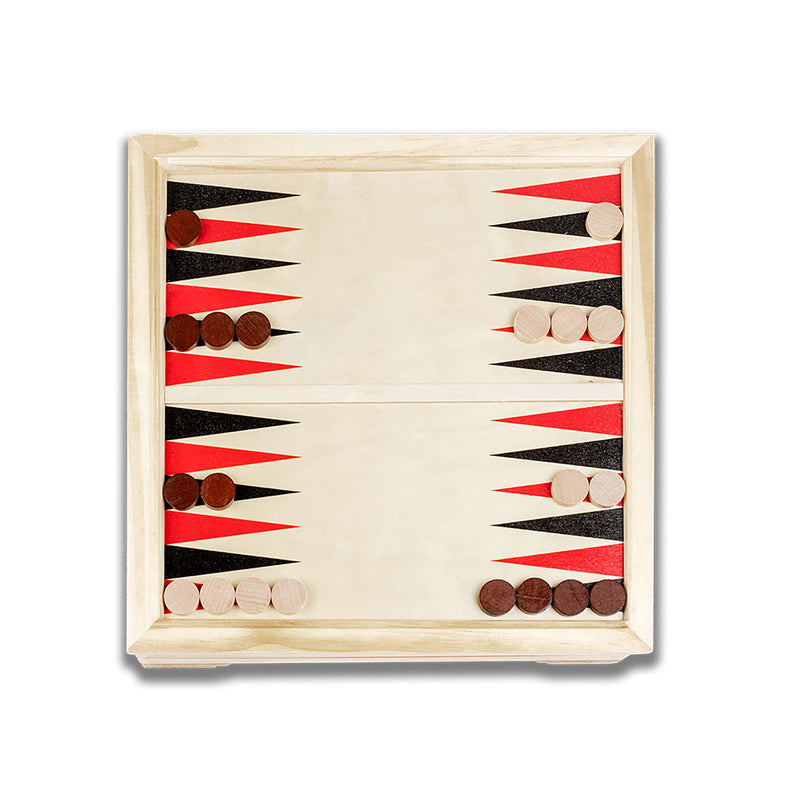 Scacchiera Multigioco 7 in 1 da Tavolo in Legno con Scacchi Dama Poker      