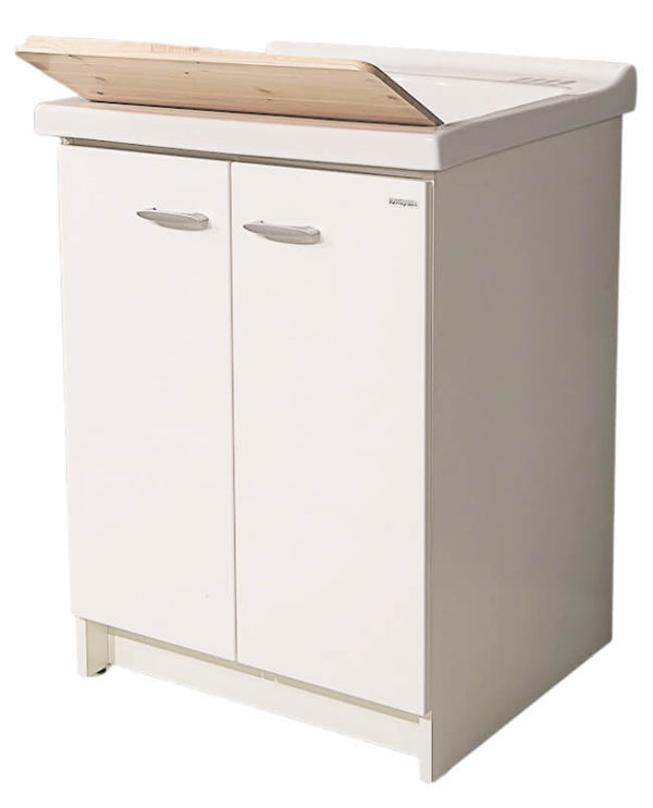 online Meuble Lavabo 63x60x87 cm 2 Portes Planches Bois Montegrappa Acqua Marella Blanc Brillant