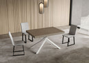 Tavolo Allungabile 120/380x90 cm Niket Tortora Gambe Bianche      