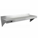 Set 2 Mensole a Muro 125x30 cm per Cucine di Ristoranti Pizzerie in Acciaio Inox