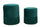 Paire Puff Container Lines Vert Ø35x42-30x32 cm en Bois et Éponge et en Fer et Polyester Vert