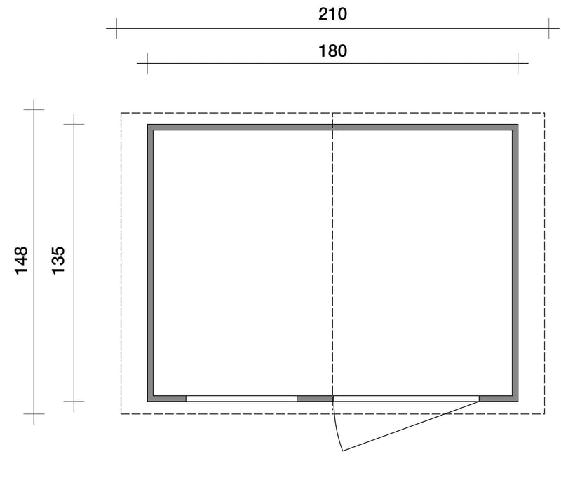Casette Box da Giardino in Legno Porta Utensili 180x135x220 cm con Porta e Finestra Ecla Grigia