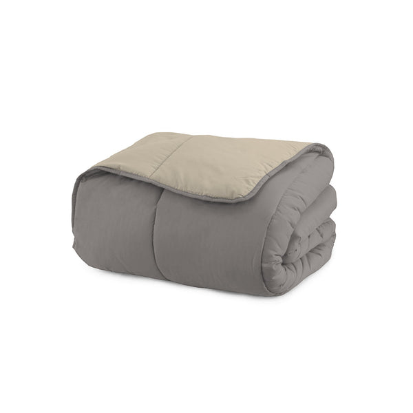 Couette Hiver en Microfibre 200gr Double Face Sable/Crème Différentes Tailles sconto