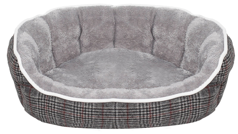 Cuccia per Cani e Gatti 59x53x18 cm in Poliestere Scotland Grigio Chiaro