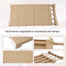 Mensola Estensibile per Armadi 35x45cm Scaffale Telescopico per Mobili Beige