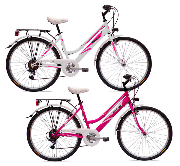 prezzo Bicicletta City Ragazza 24” 6 Velocità Grace Bianco o Ciclamino