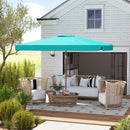 Ombrellone da Giardino 300x200x235H cm Inclinabile e Anti UV 50+ Turchese  