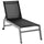 Transat de jardin en textilène 169x65x102 cm UV-A Gris