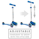 Monopattino a 3 Ruote a LED 3 Altezze Max 50Kg Globber PRIMO Fantasy Lights Up Stelle Azzurro