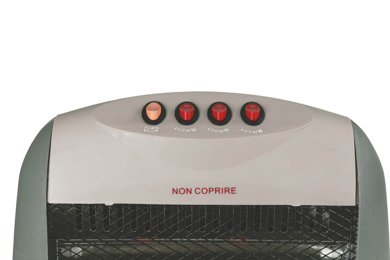 Stufa Alogena 1200W 3 Elementi Kooper India Tortora