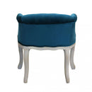 Poltrona Coreen in Velluto Blu 61x61x71 h cm in Legno Blu
