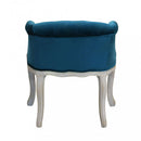 Poltrona Coreen in Velluto Blu 61x61x71 h cm in Legno Blu