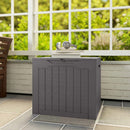 Baule da Giardino 56x41x50 cm con Maniglie Contenitore Porta Attrezzi Impermeabile in PP Marrone      