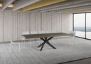 Tavolo Allungabile 160-420x90x77 cm Volantis Premium Tortora Telaio Antracite 