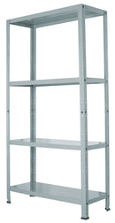 Scaffale in Metallo 4 Ripiani 75x30x145 cm Grigio Nuvolato 
