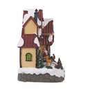 Casa di Babbo Natale Carillon 19x14x21,5 cm in Plastica con Luci