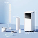 Condizionatore portatile da 5000 BTU 4-in-1 Raffreddamento Deumidificazione Ventilazione e Modalità Sleep in ABS Bianco      