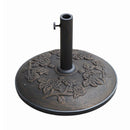Base per Ombrellone da Giardino 25Kg 50cm in Cemento Rose Bronzo