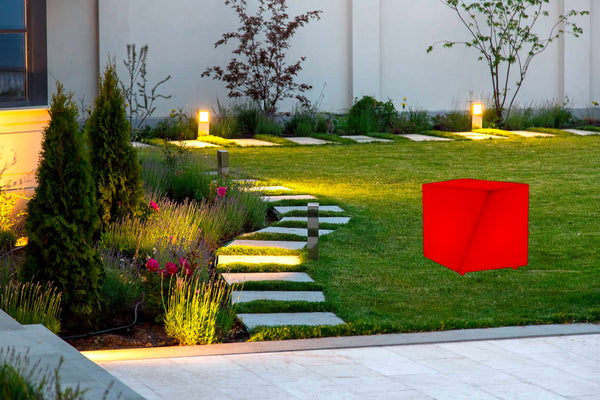 acquista Pouf da Giardino 45x45 cm in Resina Arkema Twisty Pouf Ruby
