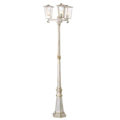 Lampe à Trois Lumières Palo Alto pour Jardin Blanc et Or pour Extérieur Blanc Ligne Livos sconto