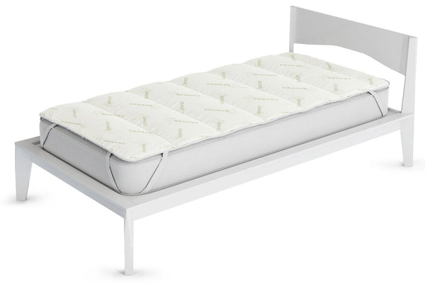 prezzo Surmatelas matelassé rembourré en fibre de chanvre avec élastiques vert clair Différentes tailles