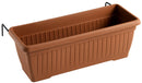 Vaso 50x20x17,3 cm in Polipropilene con Supporto Kit Cassetta Coste 50 Terracotta