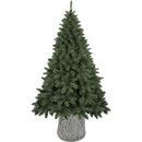 Base Supporto per Albero di Natale a Tronco 33x27x41 cm Universale con 3 Ganci in Resina Bianco      