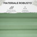 Letto per Orto Fioriera 127x95x92 cm in Acciaio con Copertura Verde