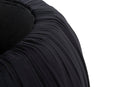 Puff Contenitore Paris Nero Ø41x41 cm in Legno Spugna e Poliestere Nero e Oro
